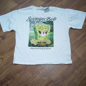Zara Youth SpongeBob SquarePants Bikini Bottom Museum Graphic Tee 8-9 Years